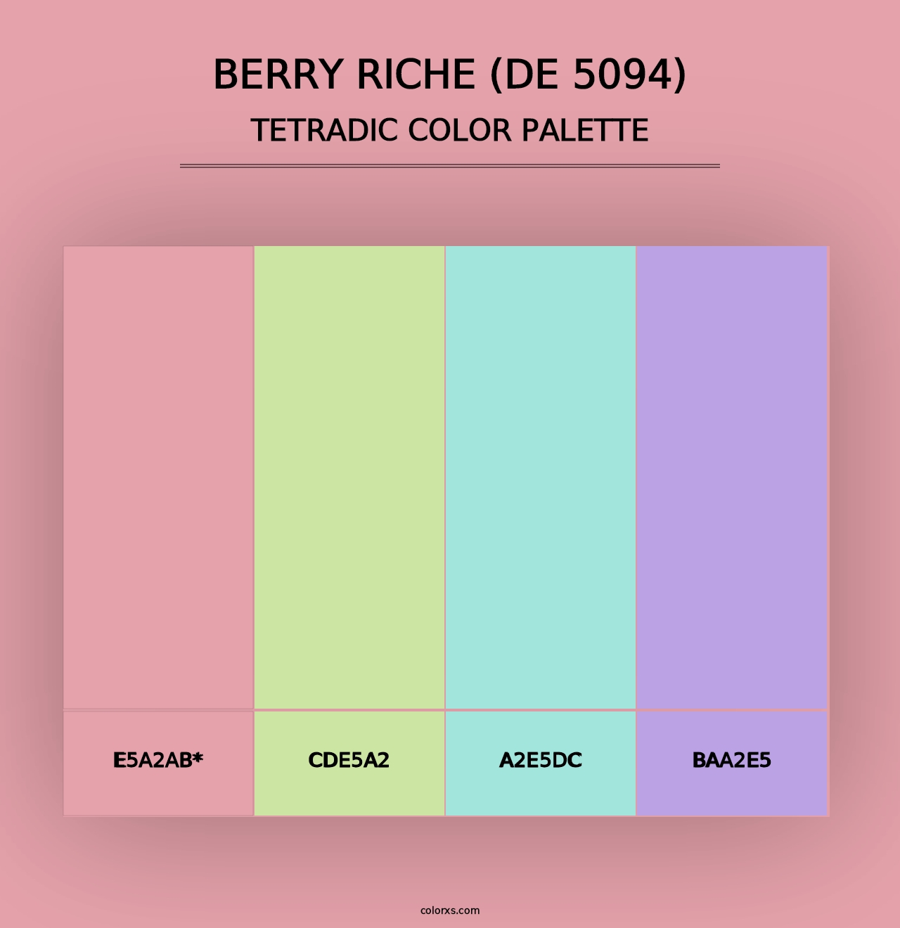 Berry Riche (DE 5094) - Tetradic Color Palette