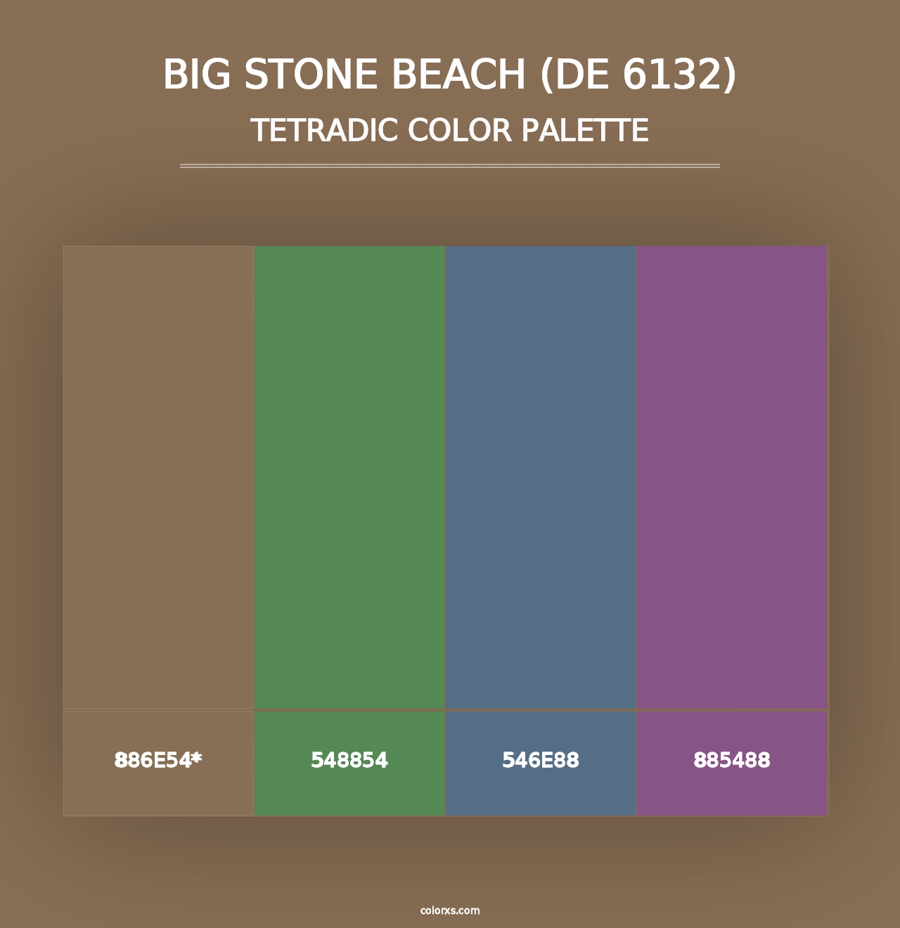 Big Stone Beach (DE 6132) - Tetradic Color Palette