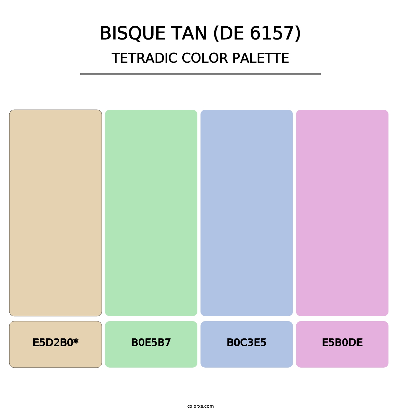 Bisque Tan (DE 6157) - Tetradic Color Palette