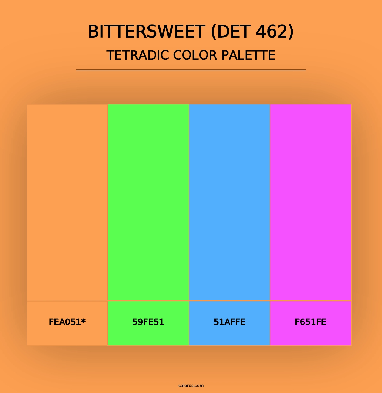 Bittersweet (DET 462) - Tetradic Color Palette