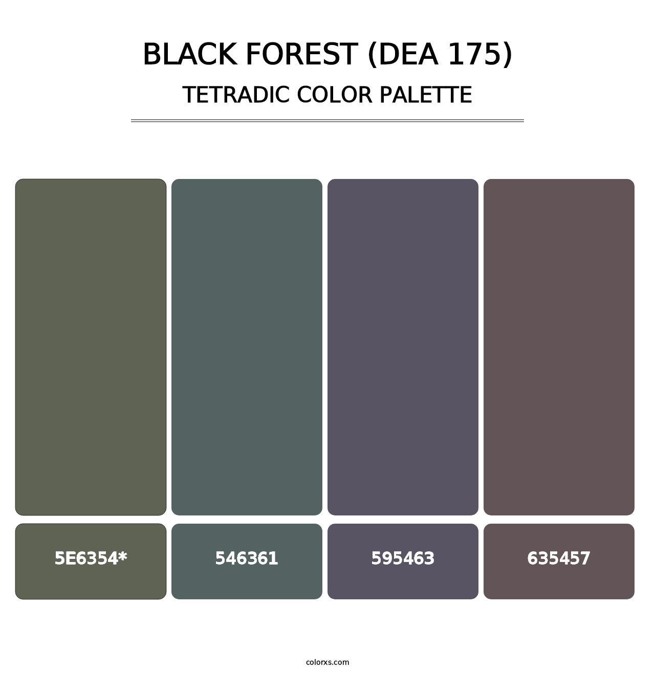 Black Forest (DEA 175) - Tetradic Color Palette