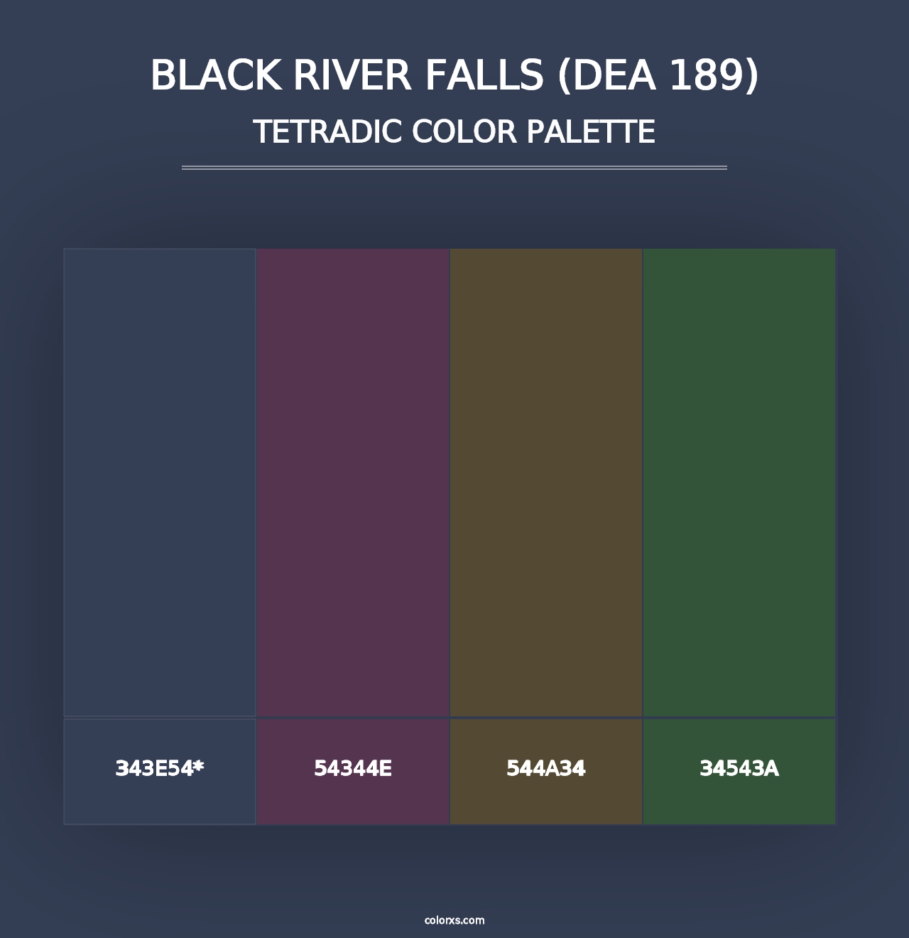 Black River Falls (DEA 189) - Tetradic Color Palette