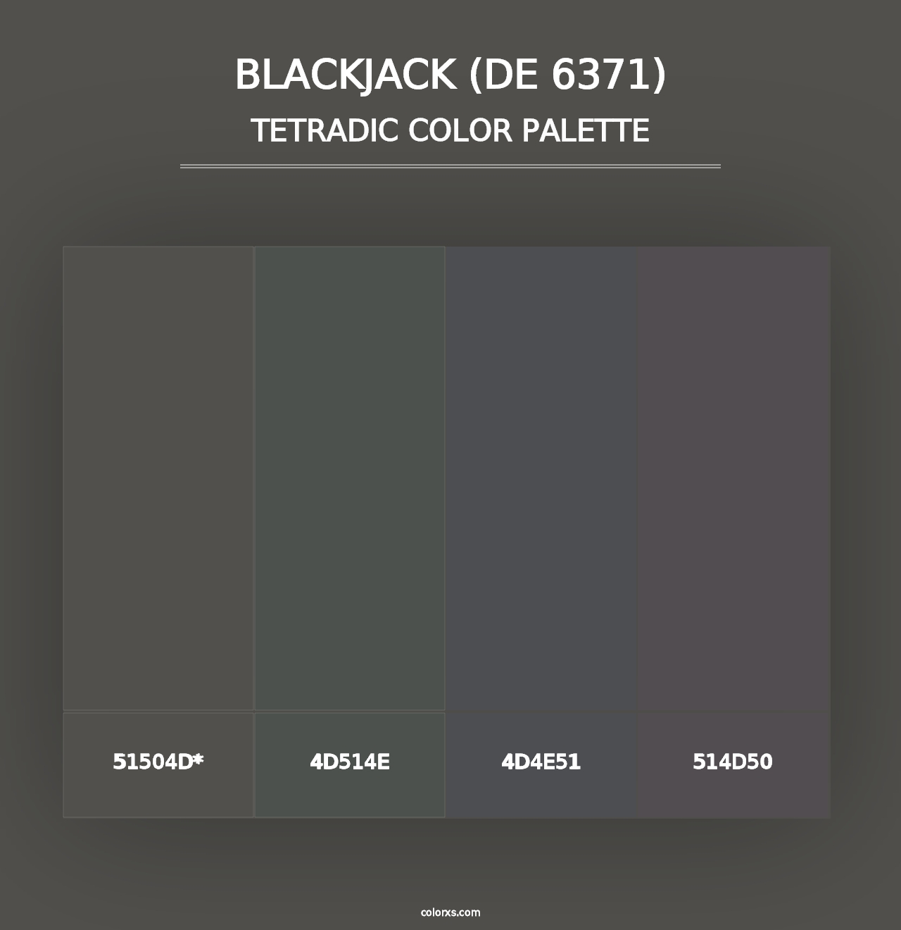 Blackjack (DE 6371) - Tetradic Color Palette