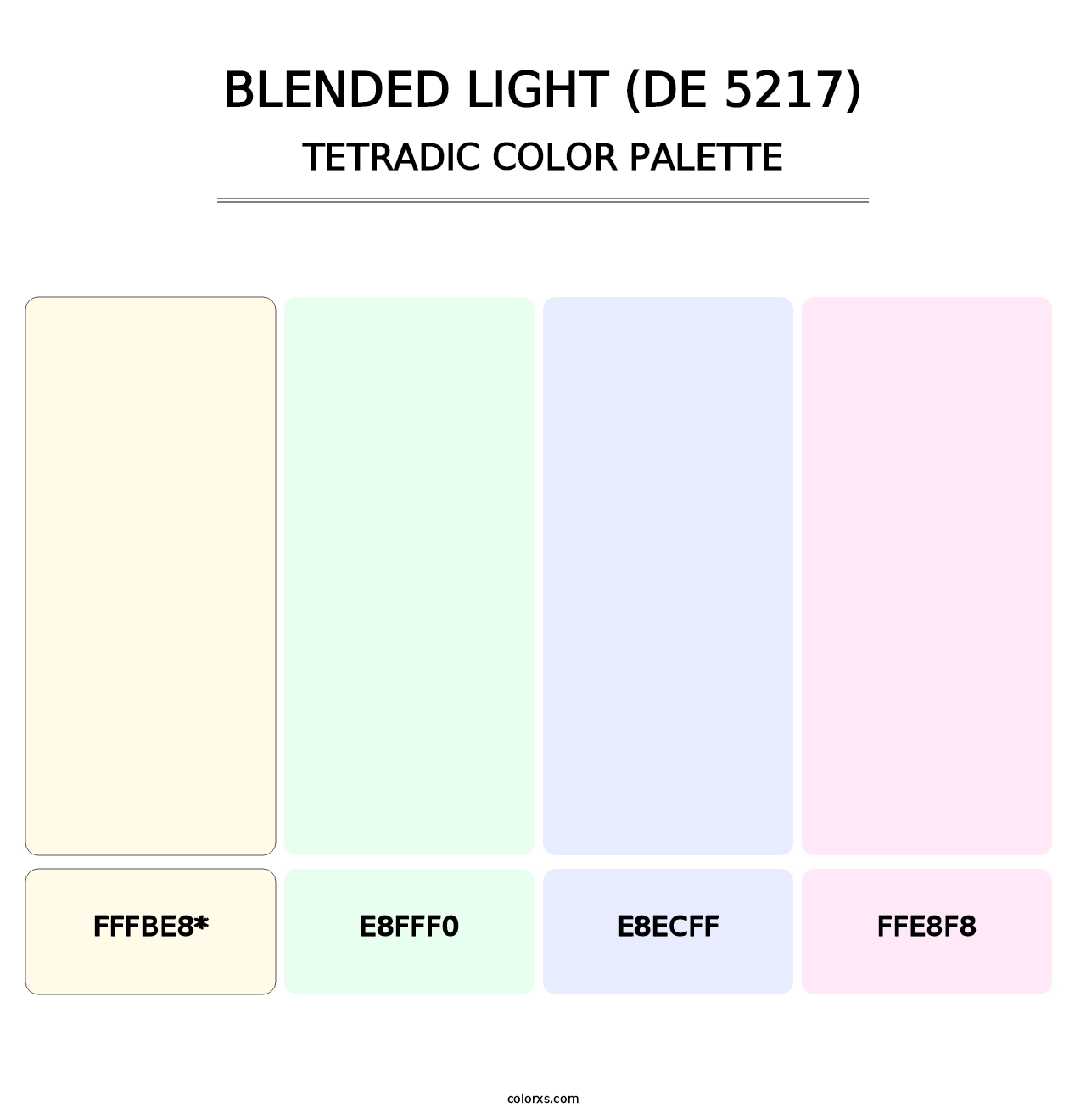 Blended Light (DE 5217) - Tetradic Color Palette