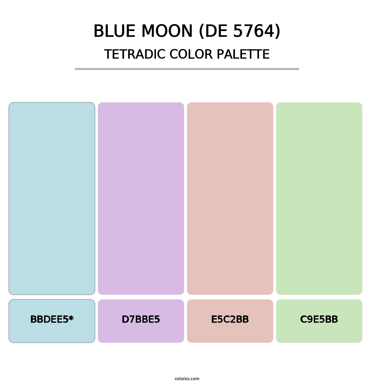 Blue Moon (DE 5764) - Tetradic Color Palette