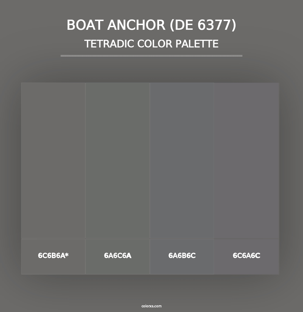 Boat Anchor (DE 6377) - Tetradic Color Palette