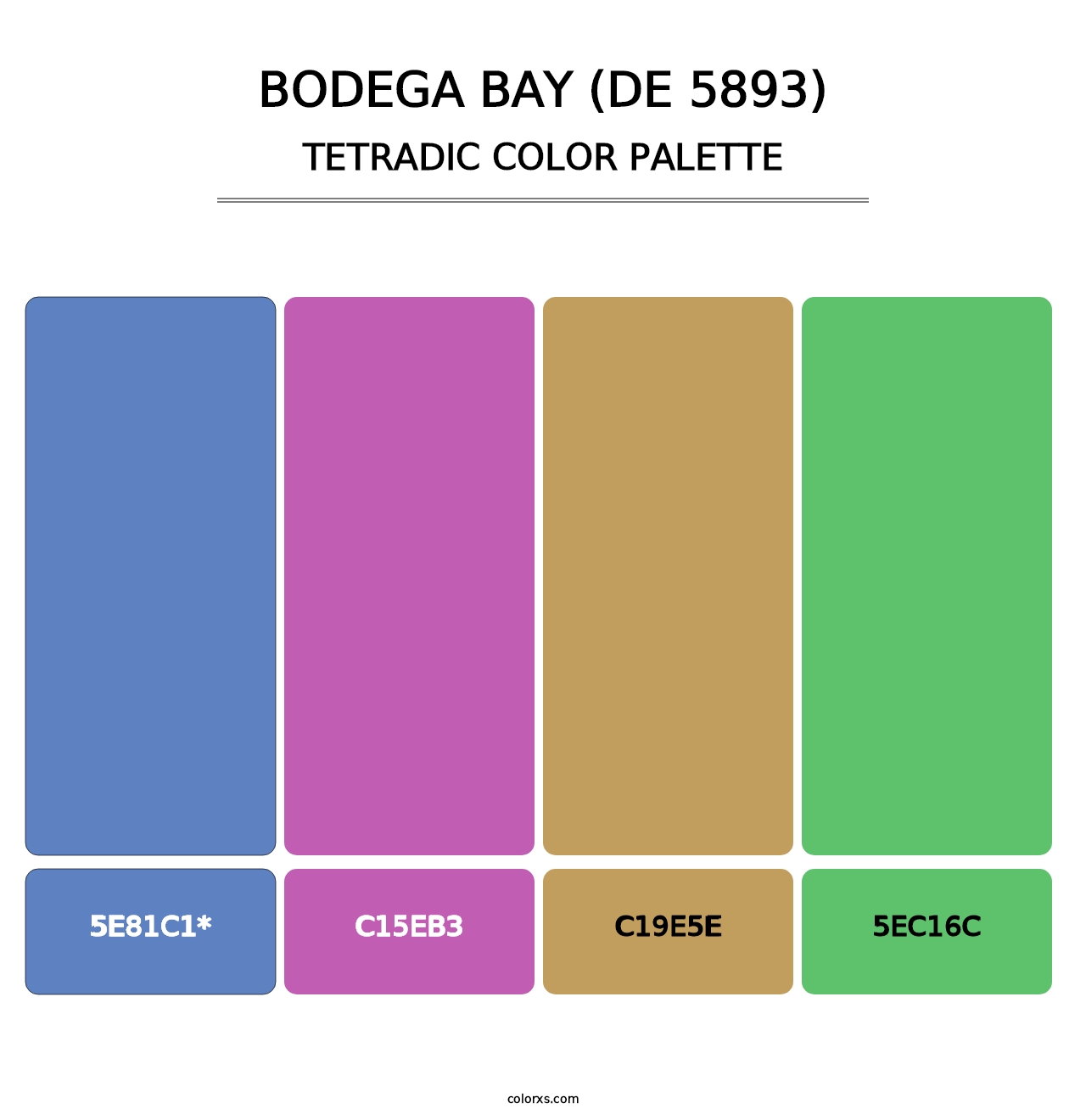 Bodega Bay (DE 5893) - Tetradic Color Palette