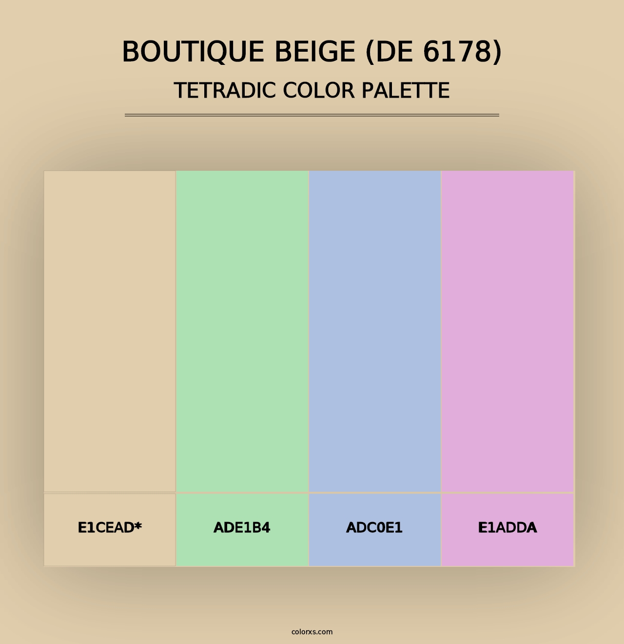 Boutique Beige (DE 6178) - Tetradic Color Palette