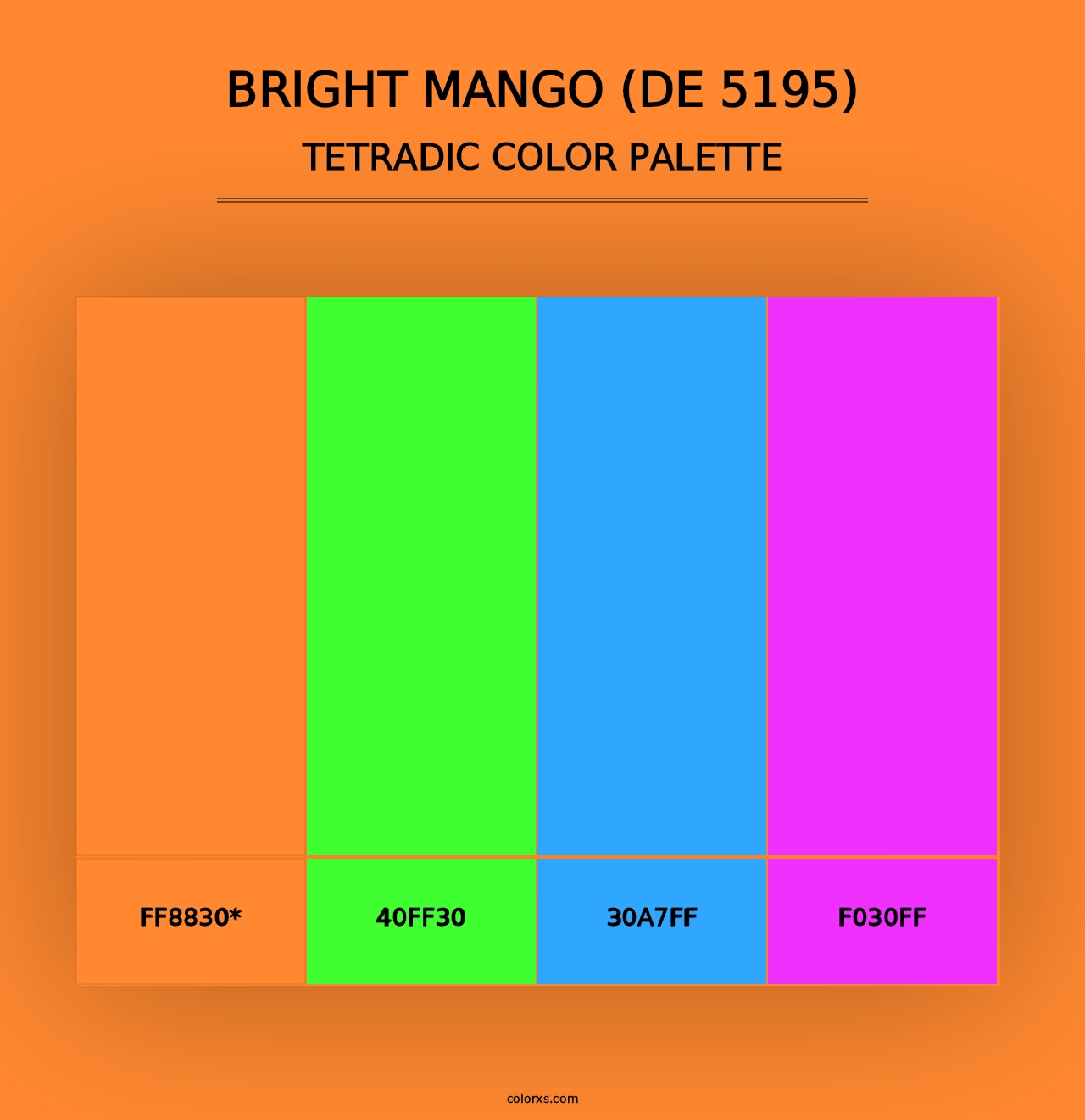 Bright Mango (DE 5195) - Tetradic Color Palette