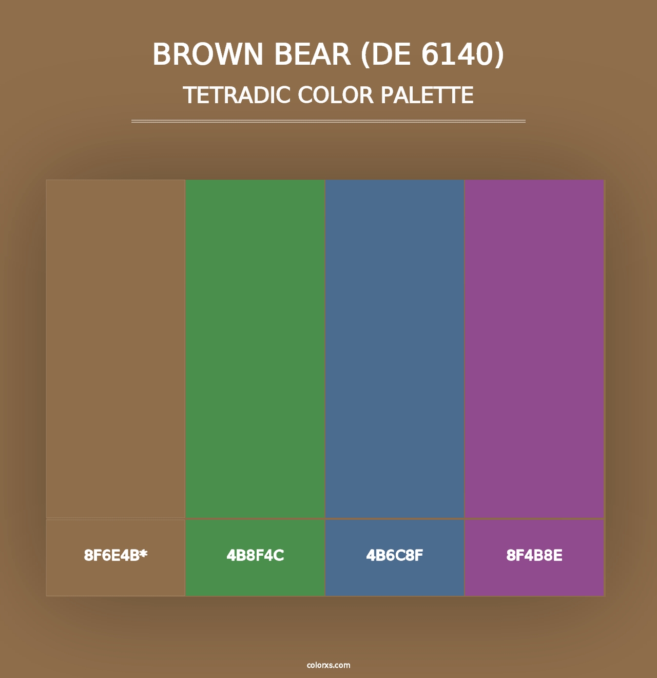 Brown Bear (DE 6140) - Tetradic Color Palette