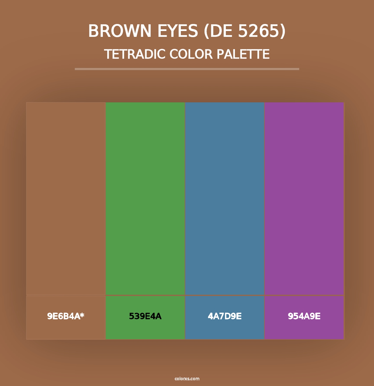 Brown Eyes (DE 5265) - Tetradic Color Palette