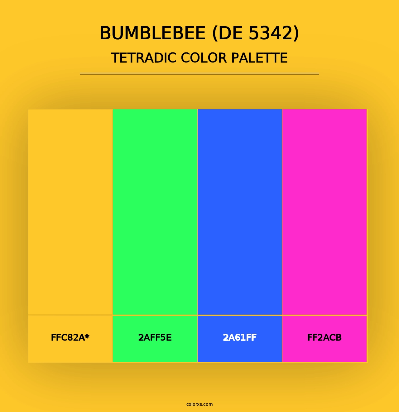 Bumblebee (DE 5342) - Tetradic Color Palette