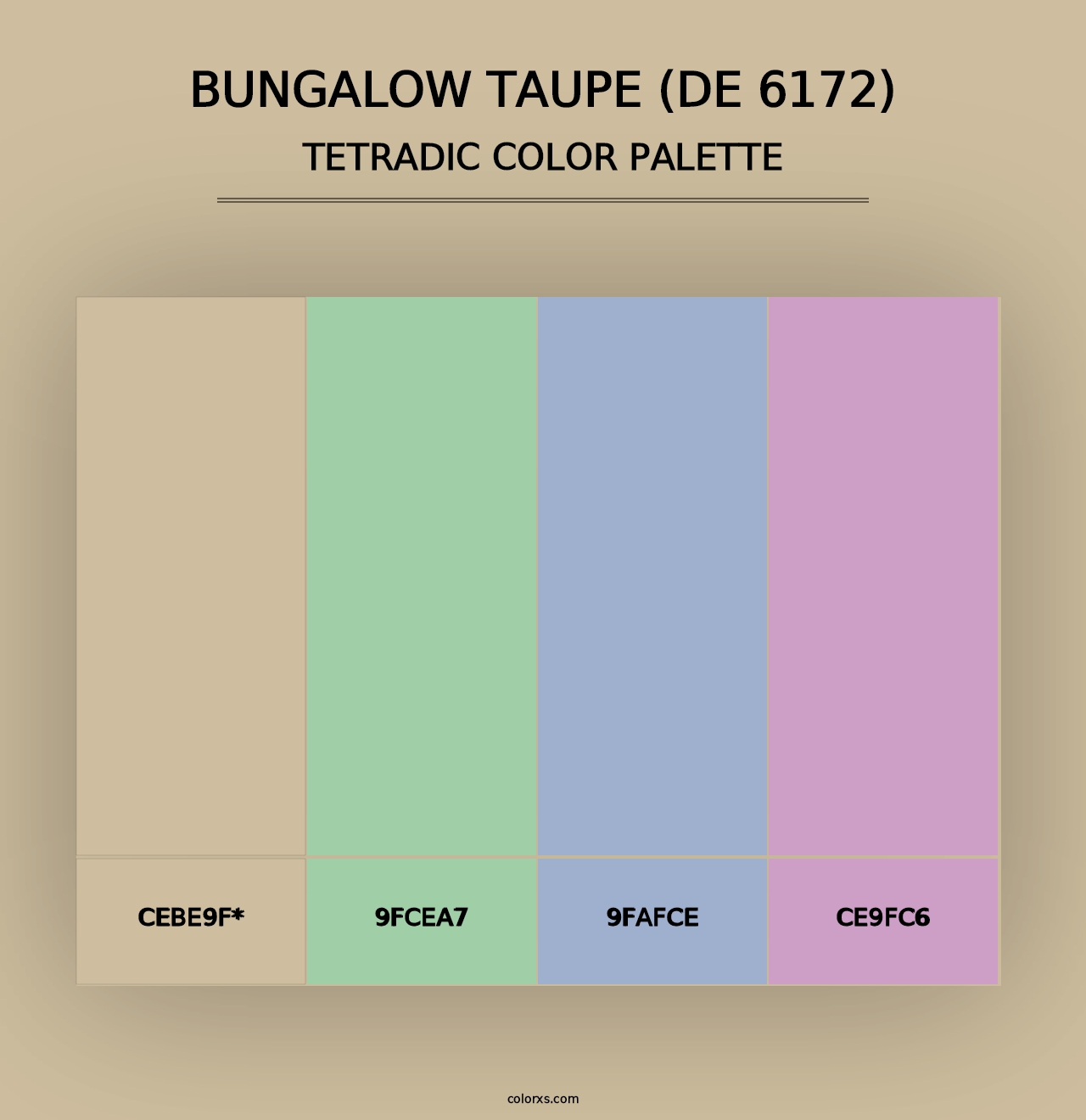 Bungalow Taupe (DE 6172) - Tetradic Color Palette