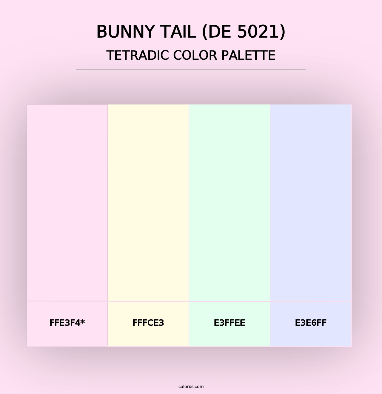 Bunny Tail (DE 5021) - Tetradic Color Palette