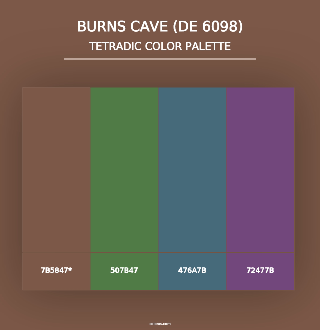 Burns Cave (DE 6098) - Tetradic Color Palette