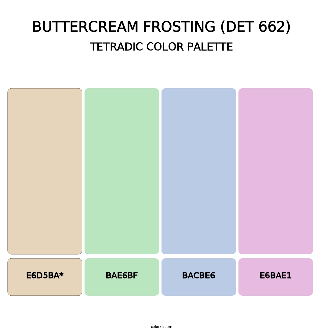 Buttercream Frosting (DET 662) - Tetradic Color Palette