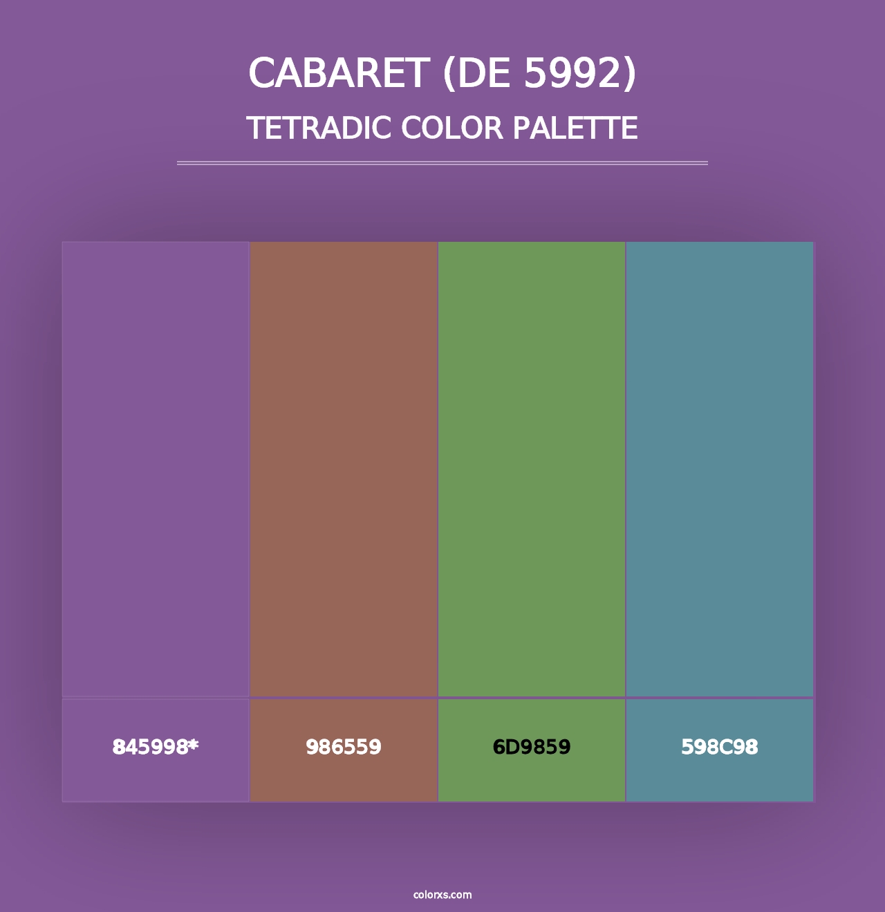 Cabaret (DE 5992) - Tetradic Color Palette