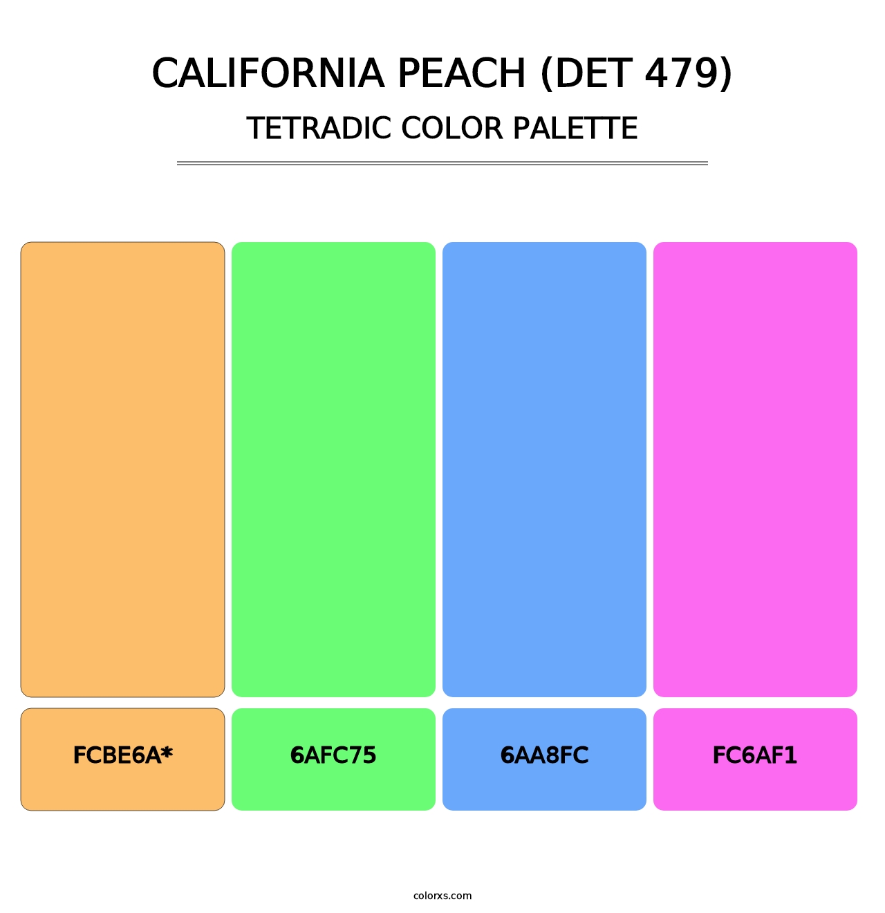 California Peach (DET 479) - Tetradic Color Palette