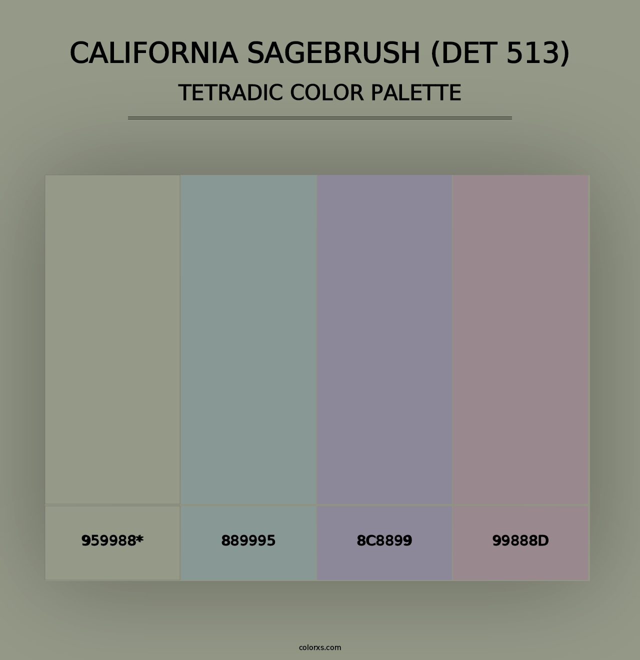 California Sagebrush (DET 513) - Tetradic Color Palette