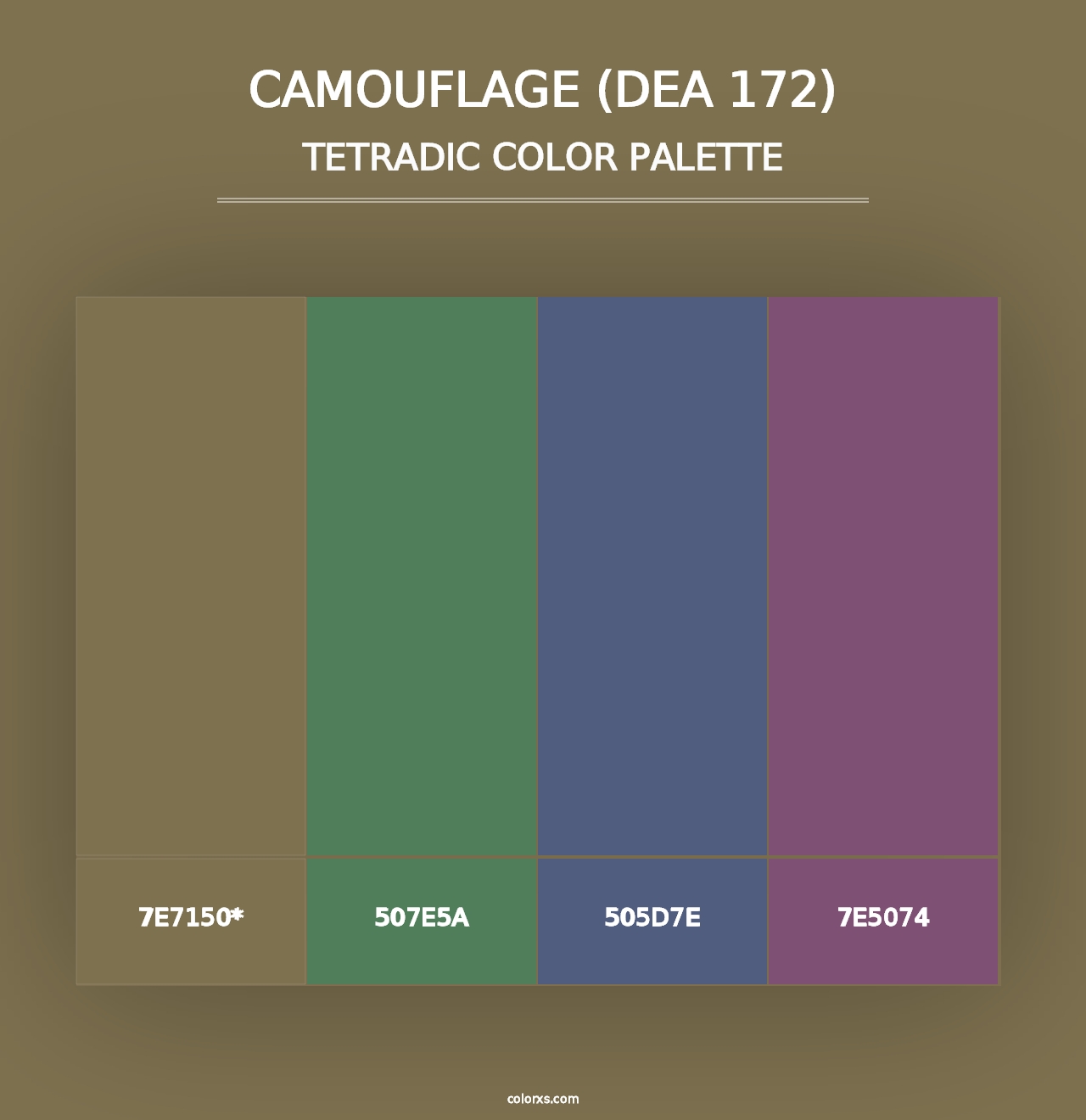 Camouflage (DEA 172) - Tetradic Color Palette