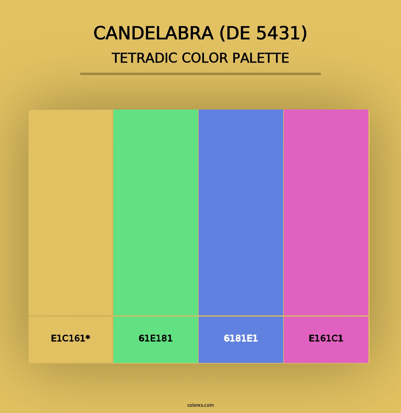 Candelabra (DE 5431) - Tetradic Color Palette