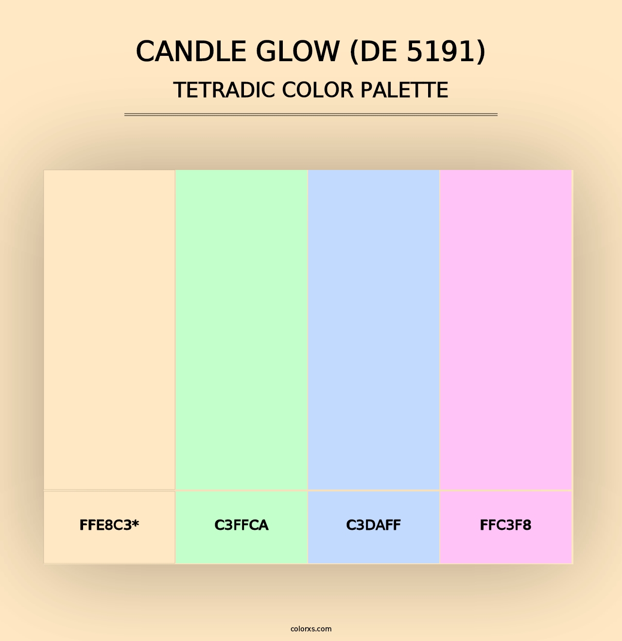 Candle Glow (DE 5191) - Tetradic Color Palette