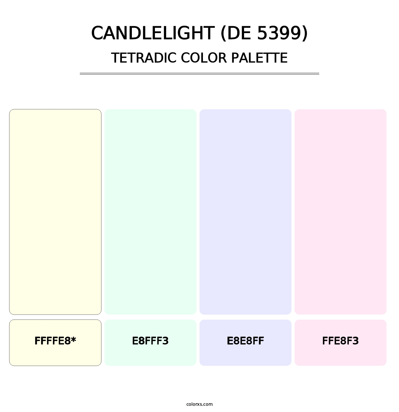 Candlelight (DE 5399) - Tetradic Color Palette