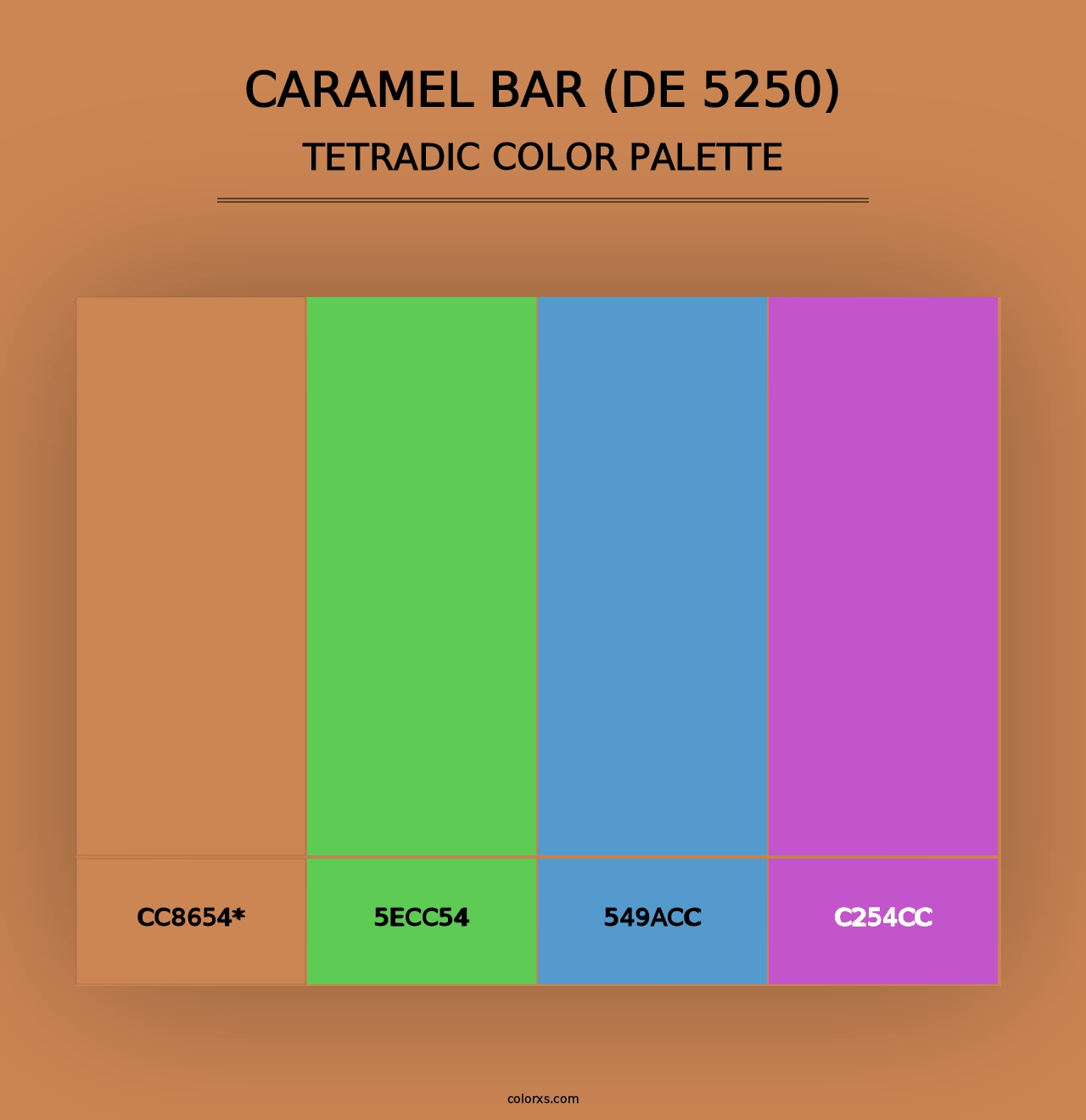 Caramel Bar (DE 5250) - Tetradic Color Palette