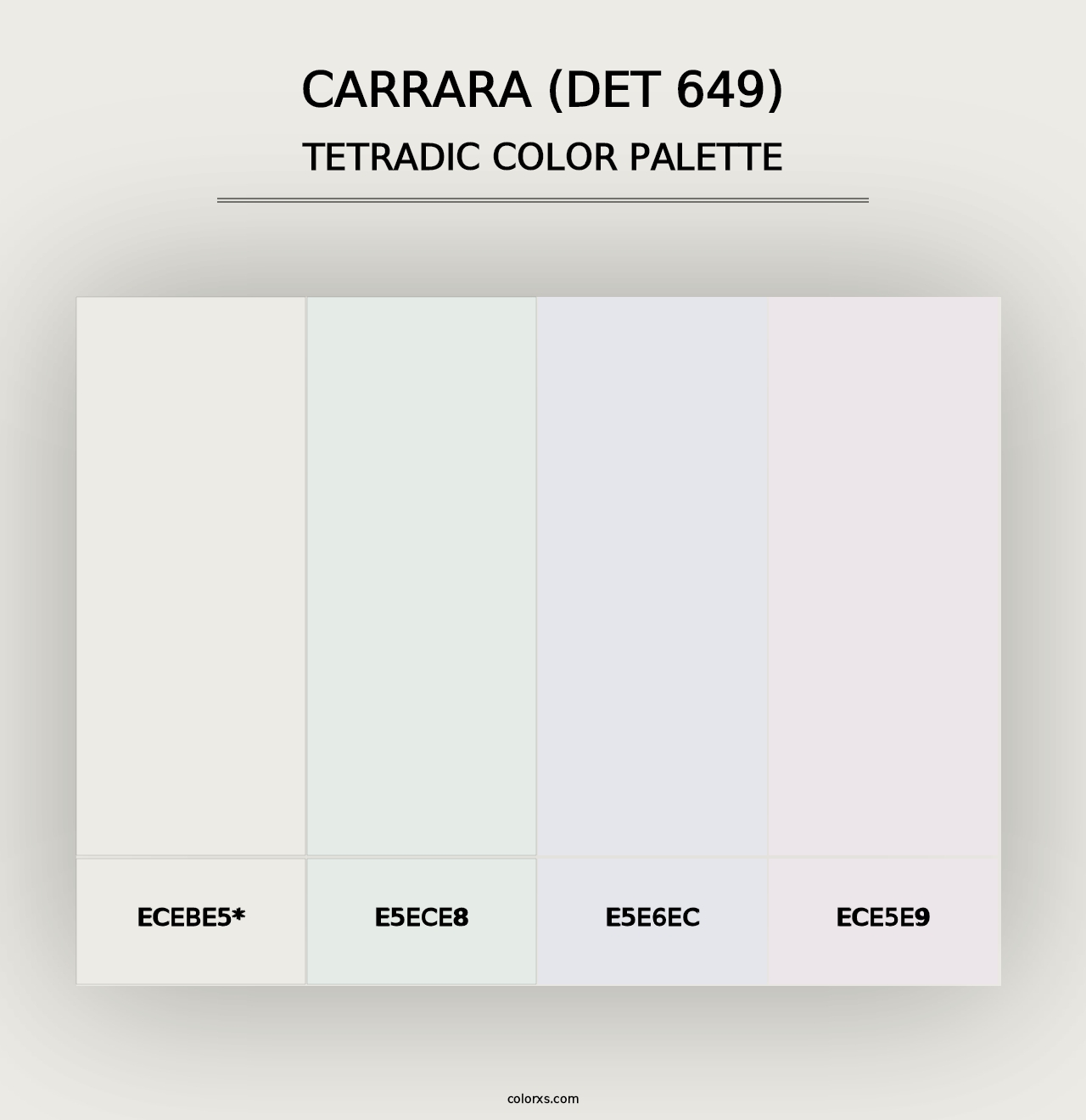 Carrara (DET 649) - Tetradic Color Palette