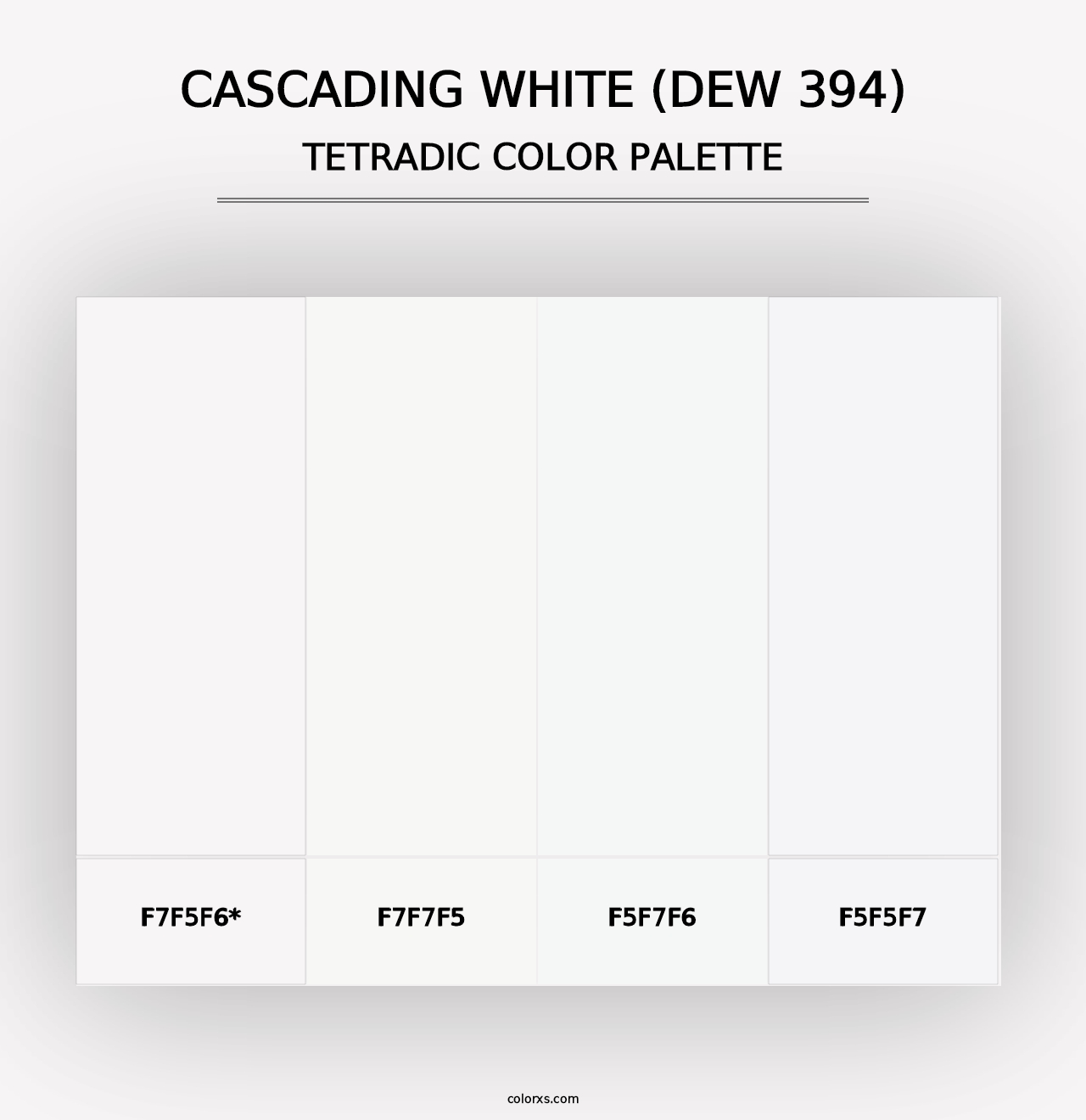 Cascading White (DEW 394) - Tetradic Color Palette