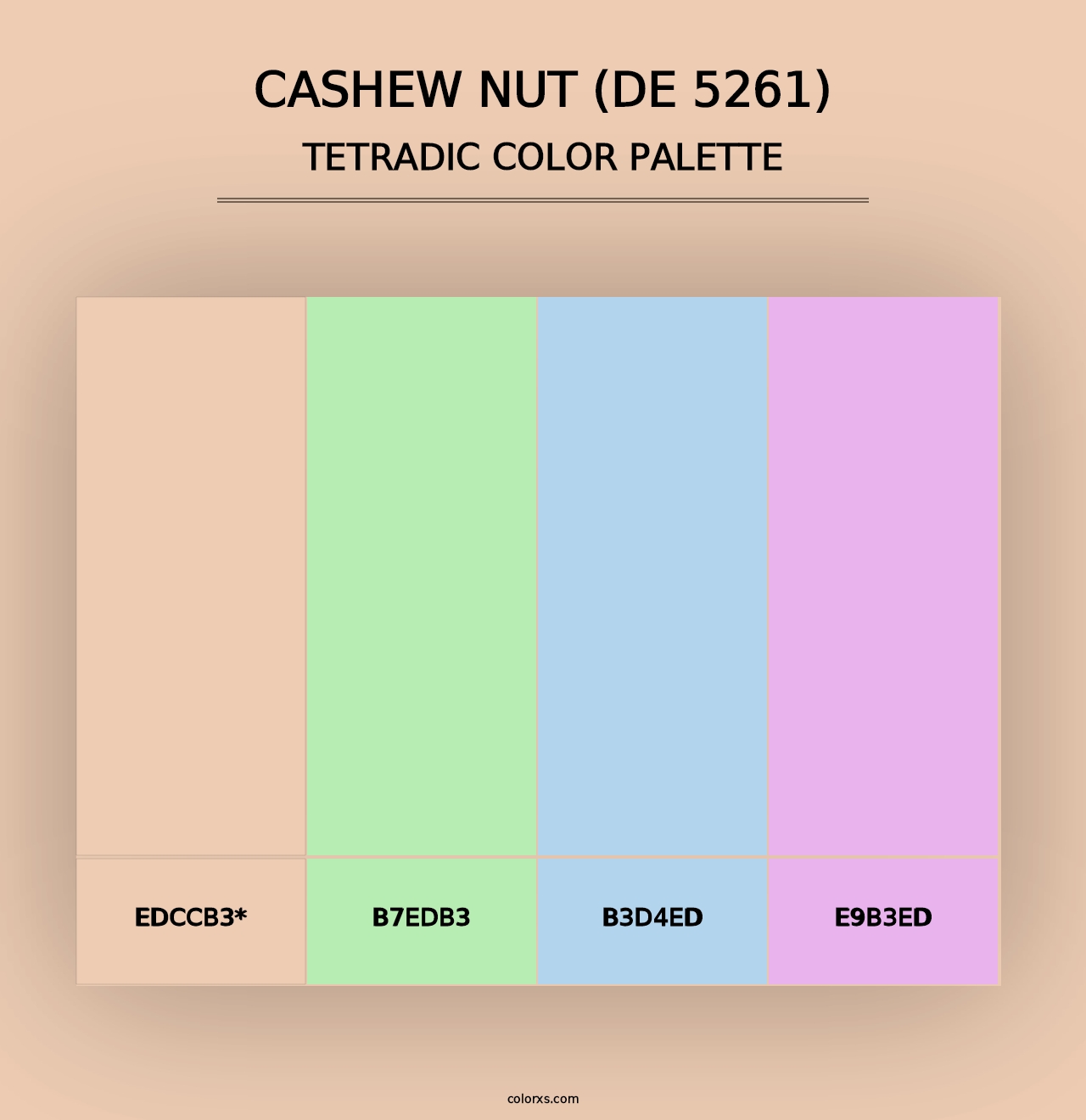 Cashew Nut (DE 5261) - Tetradic Color Palette