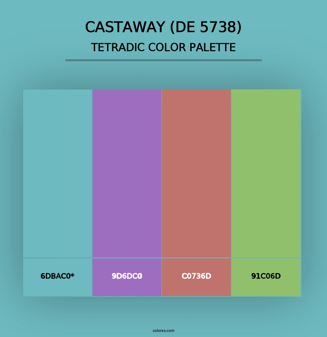 Castaway (DE 5738) - Tetradic Color Palette