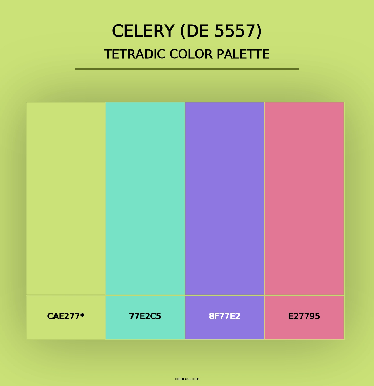 Celery (DE 5557) - Tetradic Color Palette