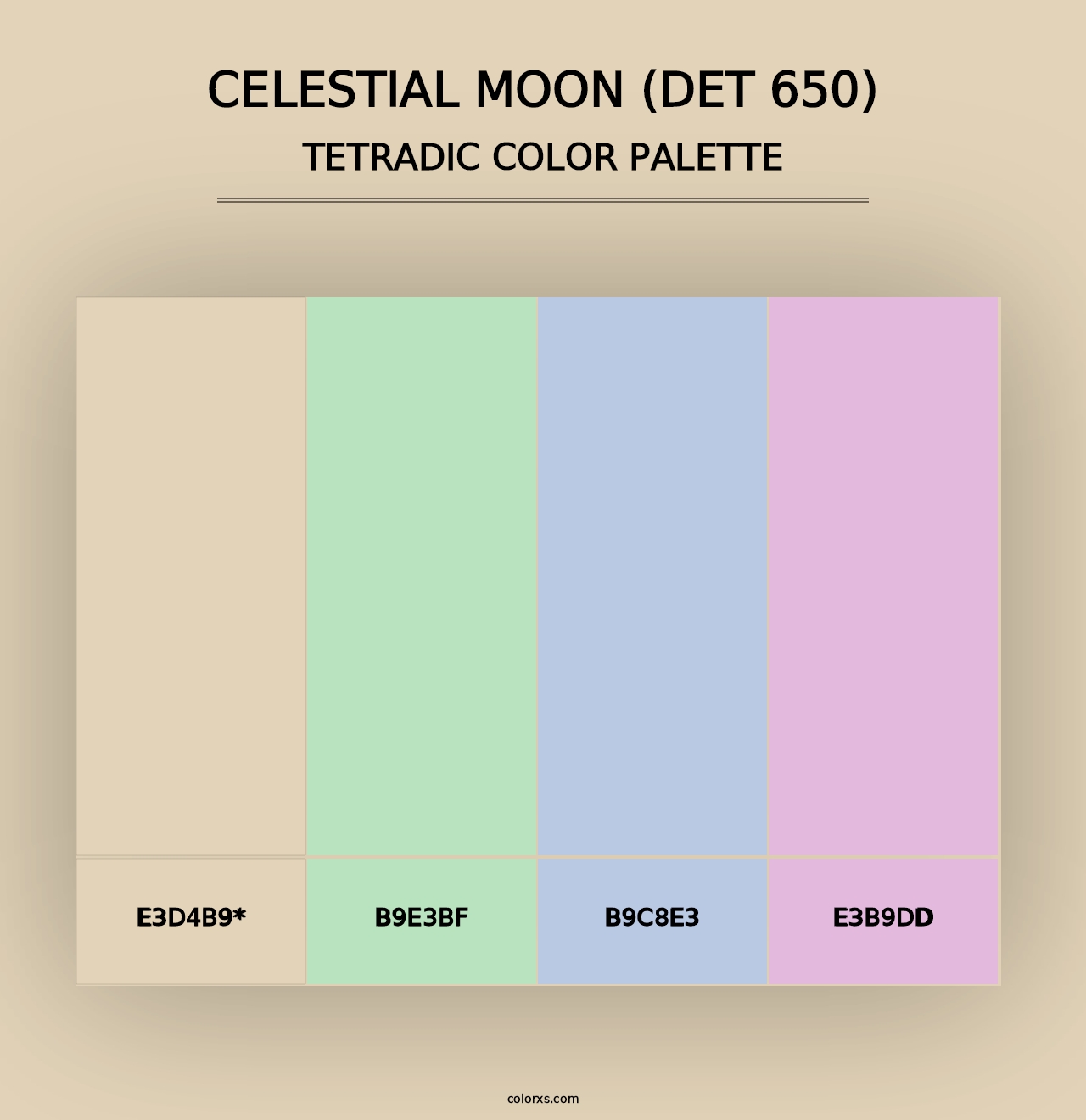 Celestial Moon (DET 650) - Tetradic Color Palette