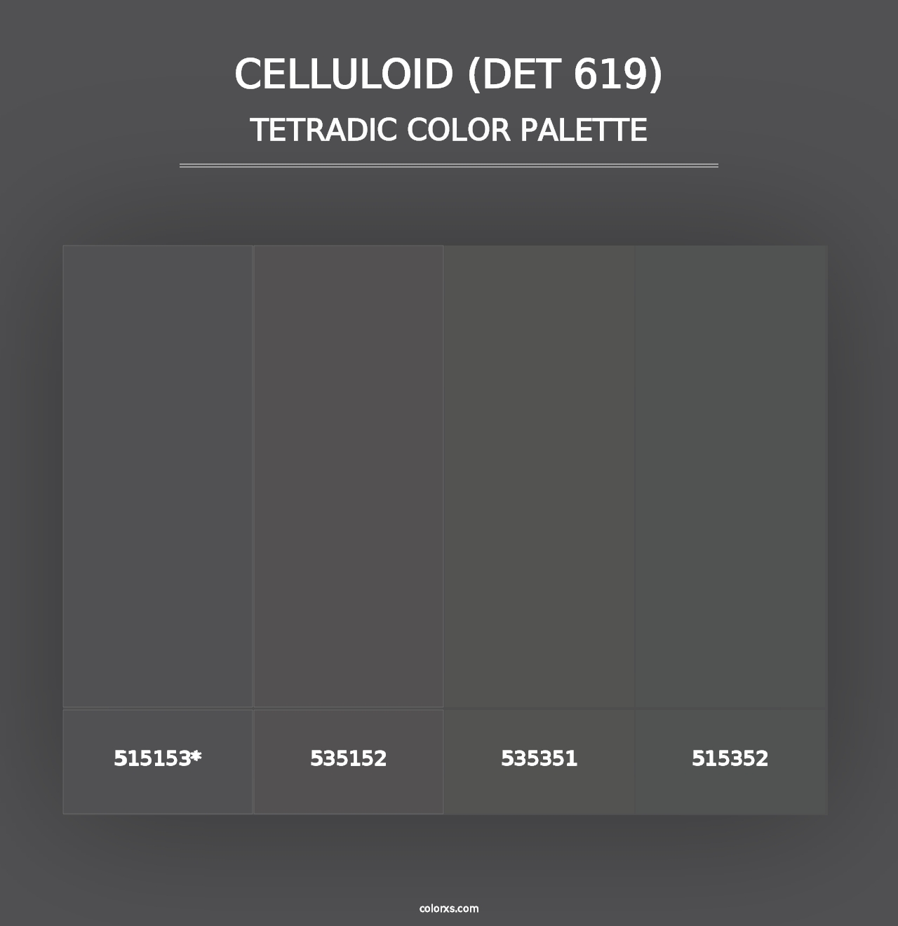 Celluloid (DET 619) - Tetradic Color Palette