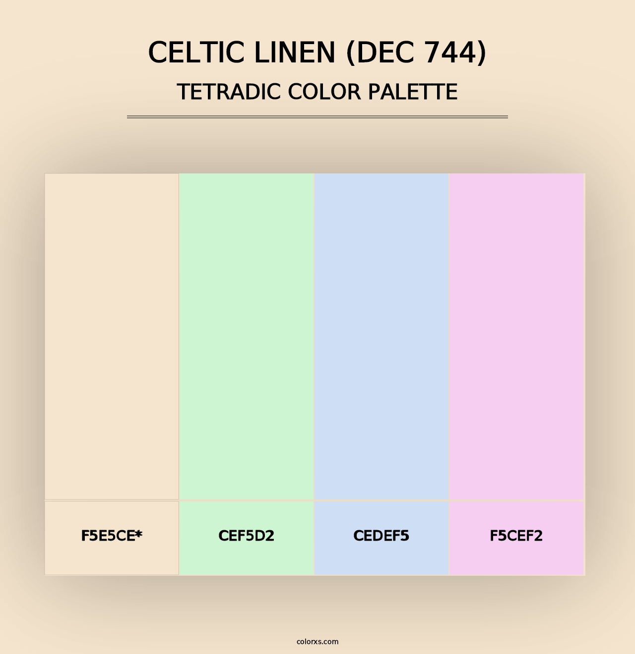 Celtic Linen (DEC 744) - Tetradic Color Palette