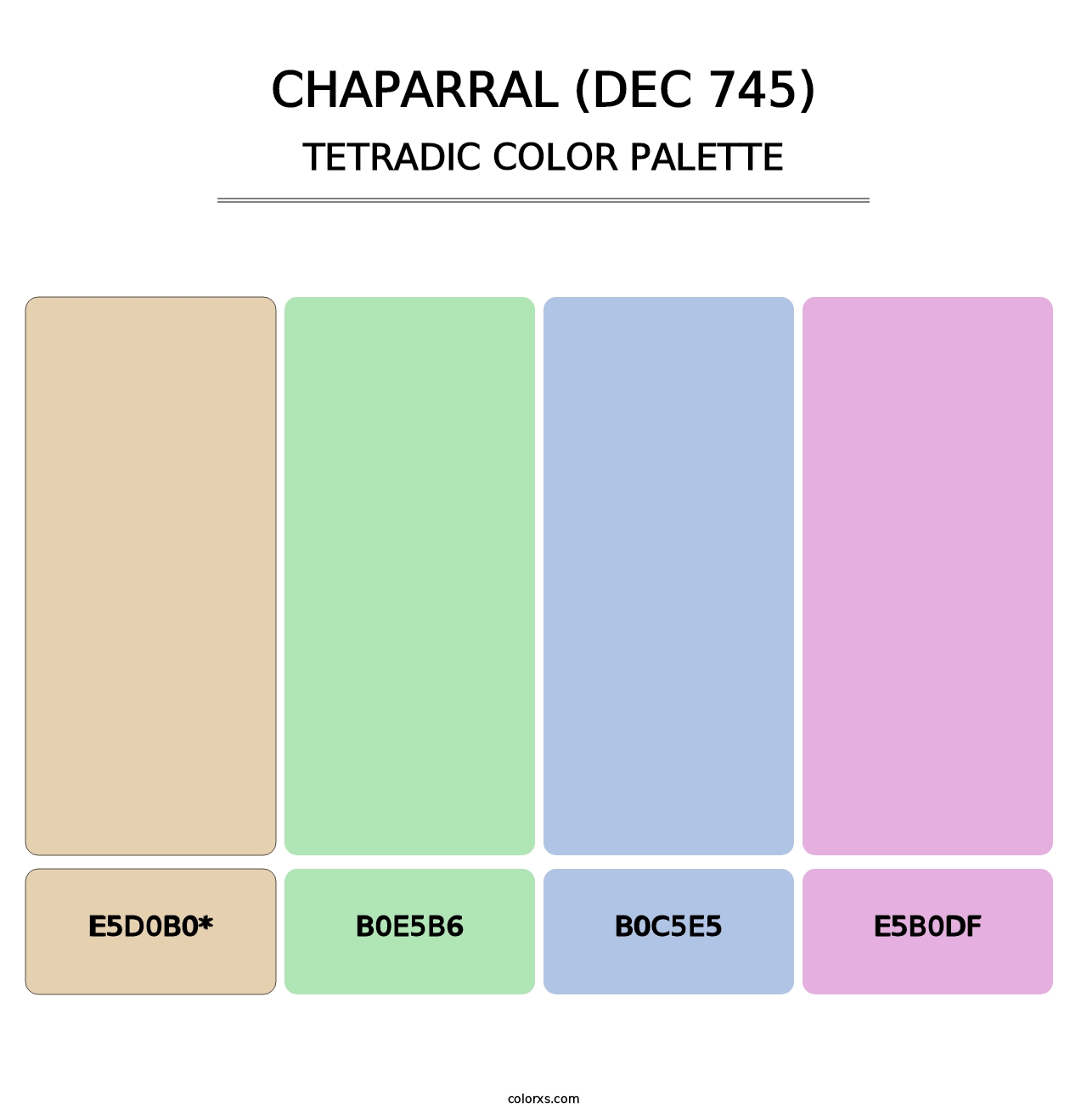 Chaparral (DEC 745) - Tetradic Color Palette