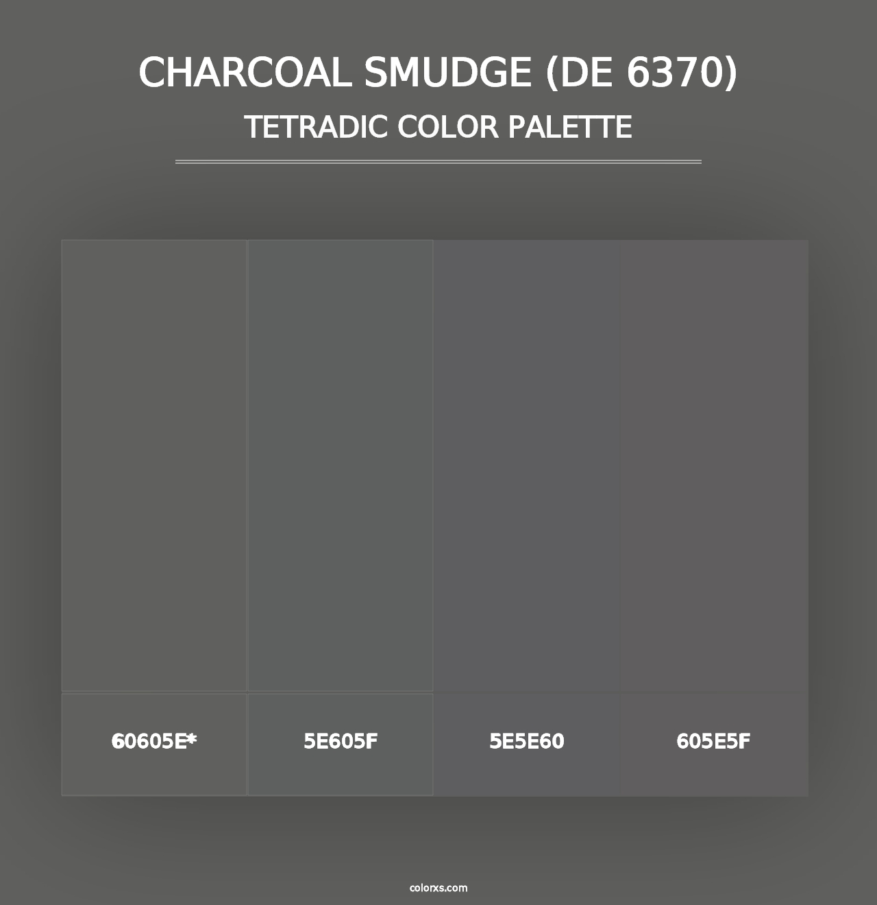 Charcoal Smudge (DE 6370) - Tetradic Color Palette