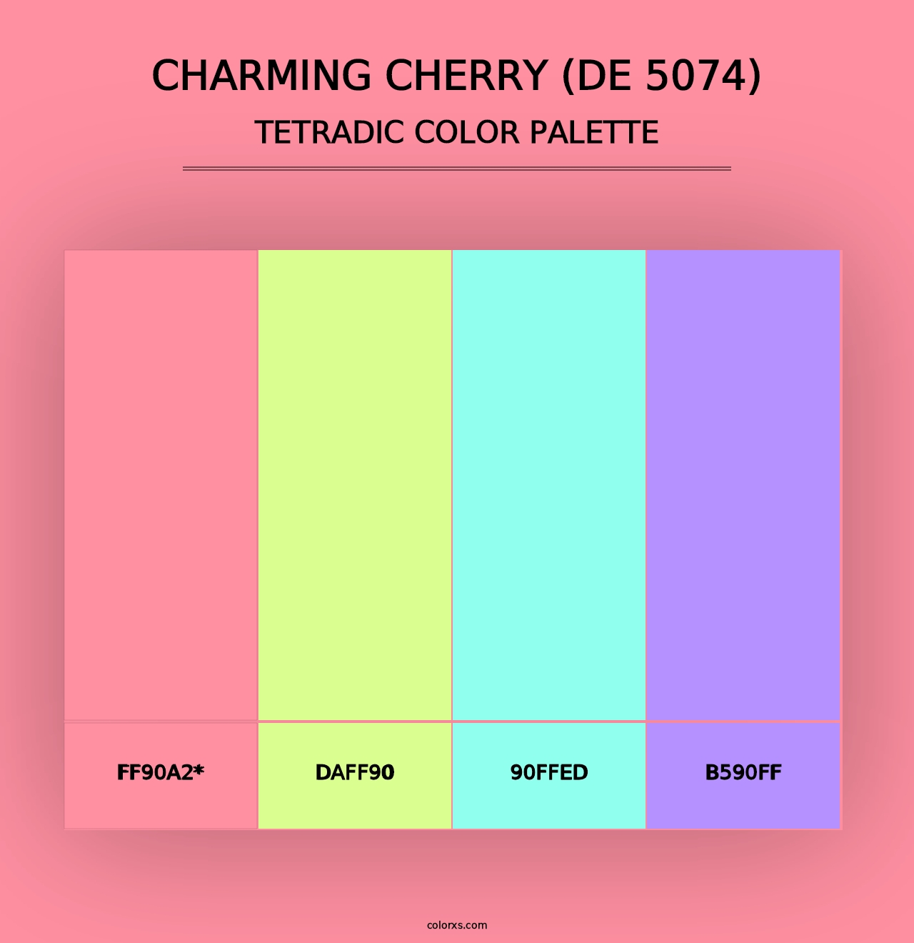 Charming Cherry (DE 5074) - Tetradic Color Palette