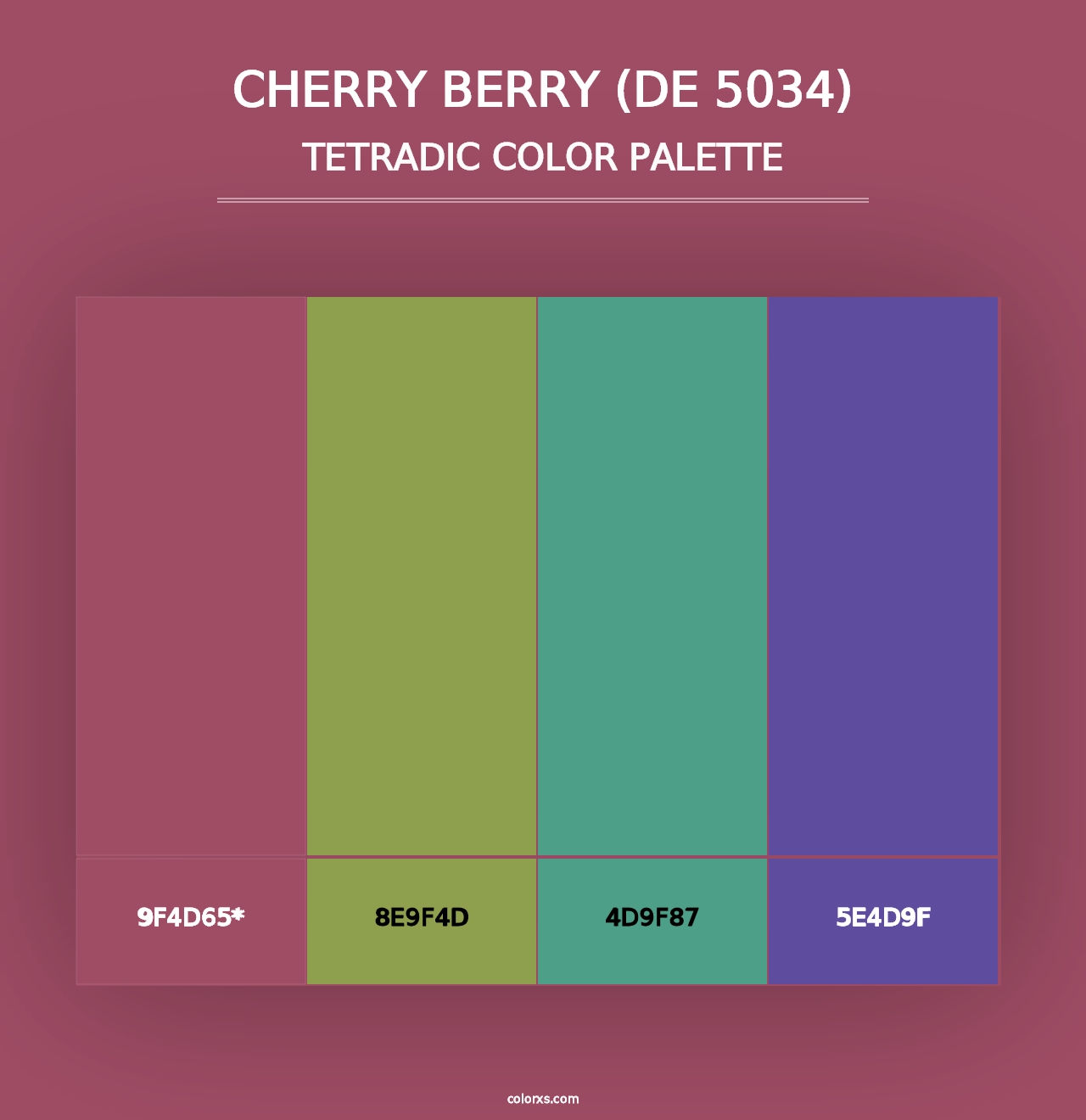 Cherry Berry (DE 5034) - Tetradic Color Palette