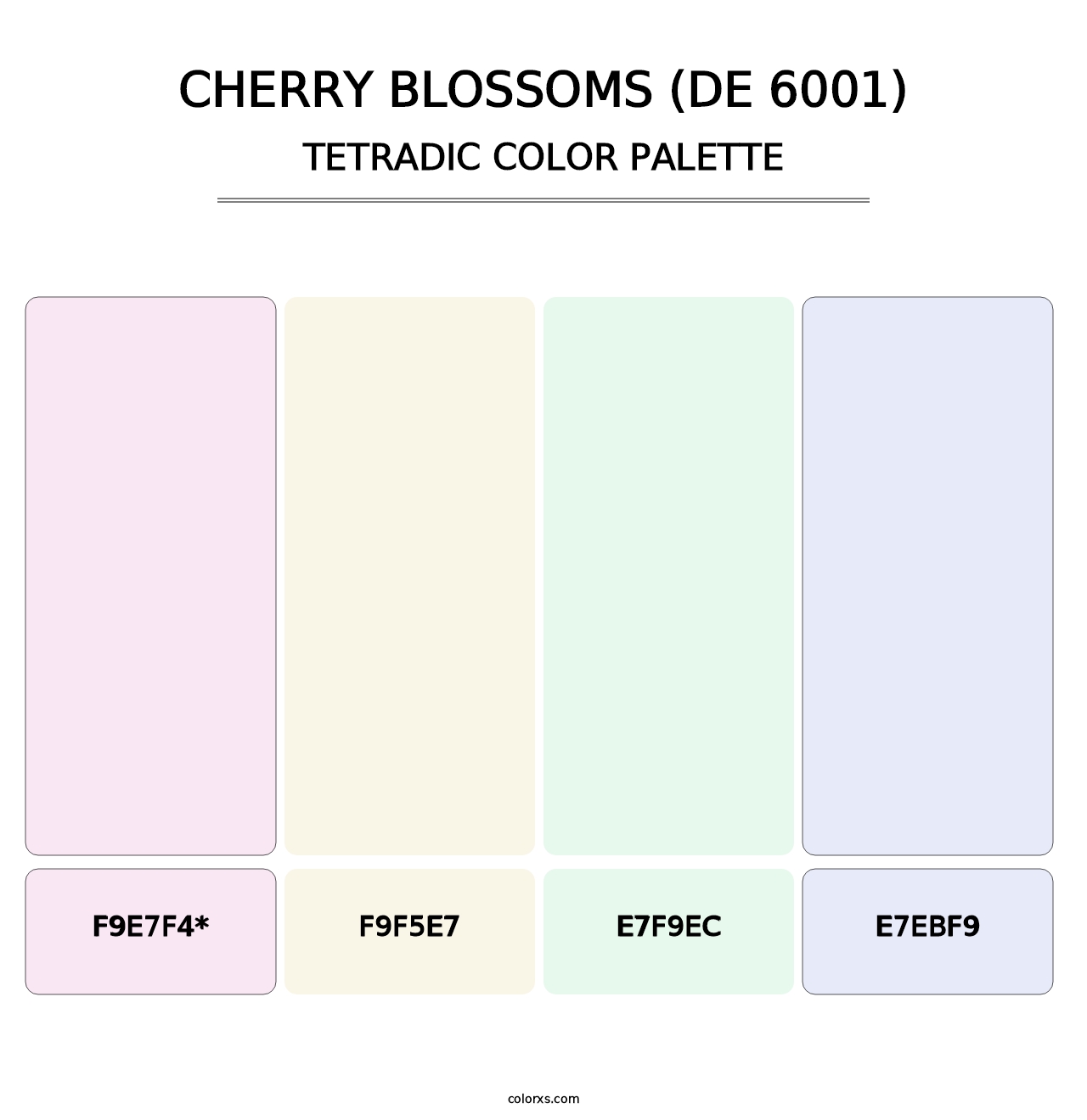 Cherry Blossoms (DE 6001) - Tetradic Color Palette