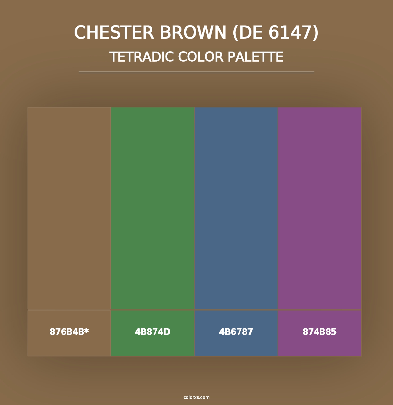 Chester Brown (DE 6147) - Tetradic Color Palette