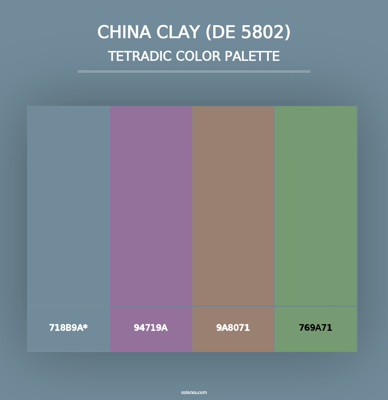 China Clay (DE 5802) - Tetradic Color Palette