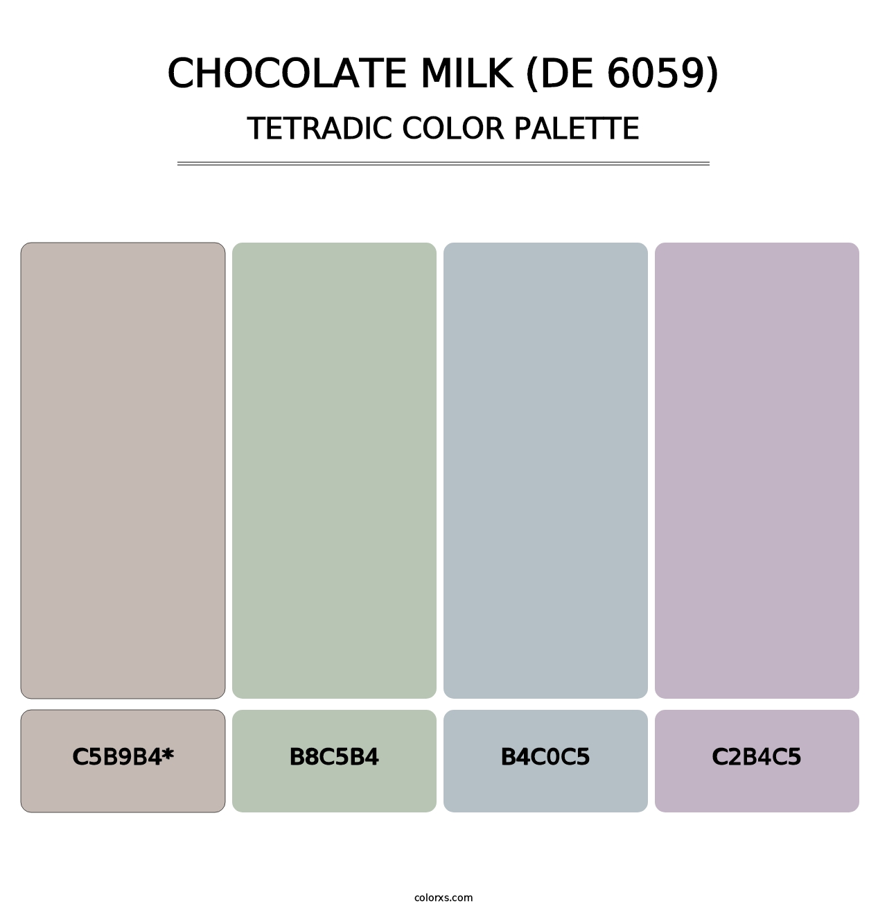 Chocolate Milk (DE 6059) - Tetradic Color Palette