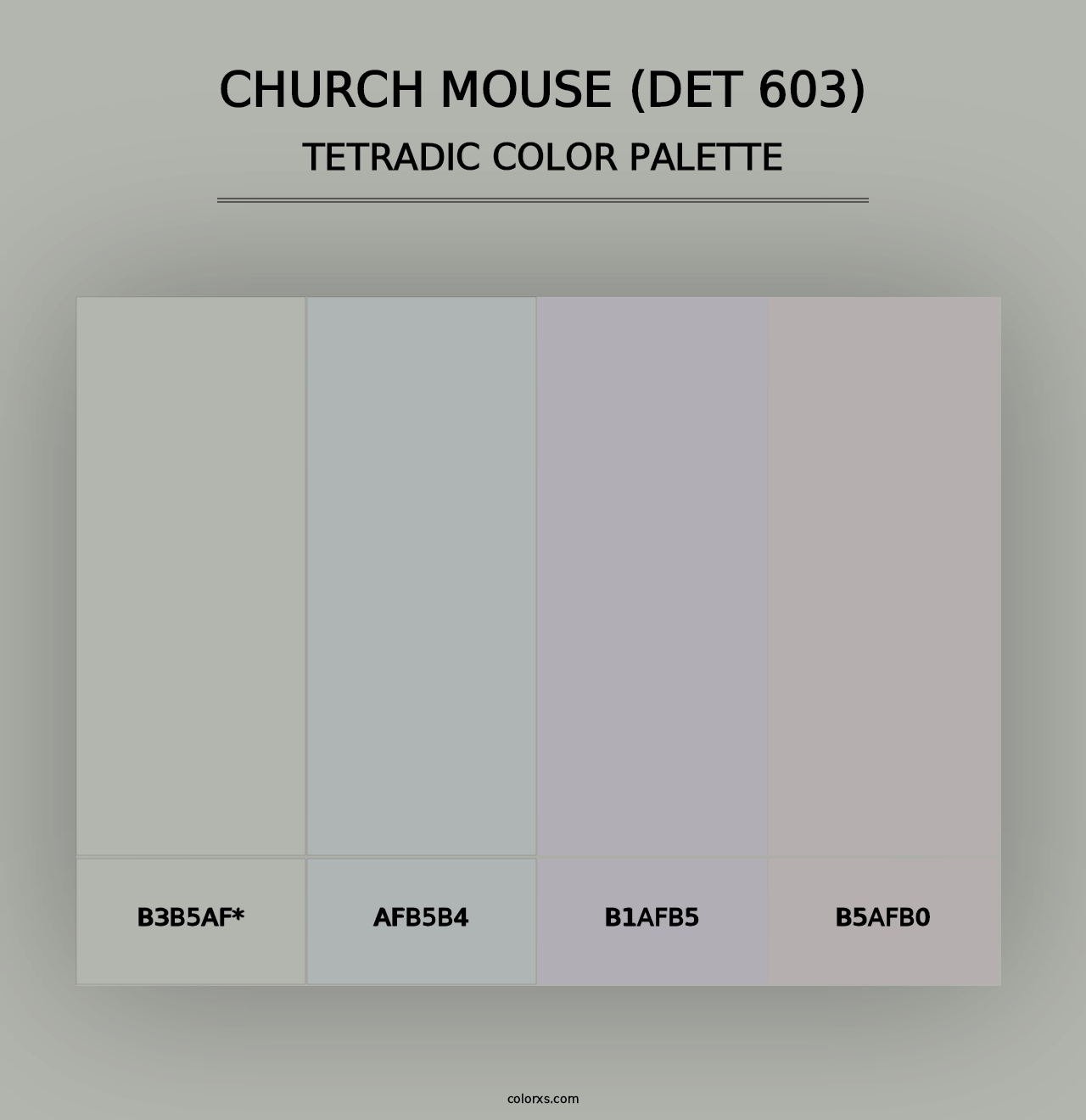 Church Mouse (DET 603) - Tetradic Color Palette