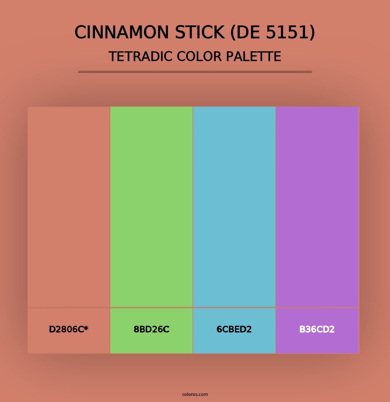 Cinnamon Stick (DE 5151) - Tetradic Color Palette