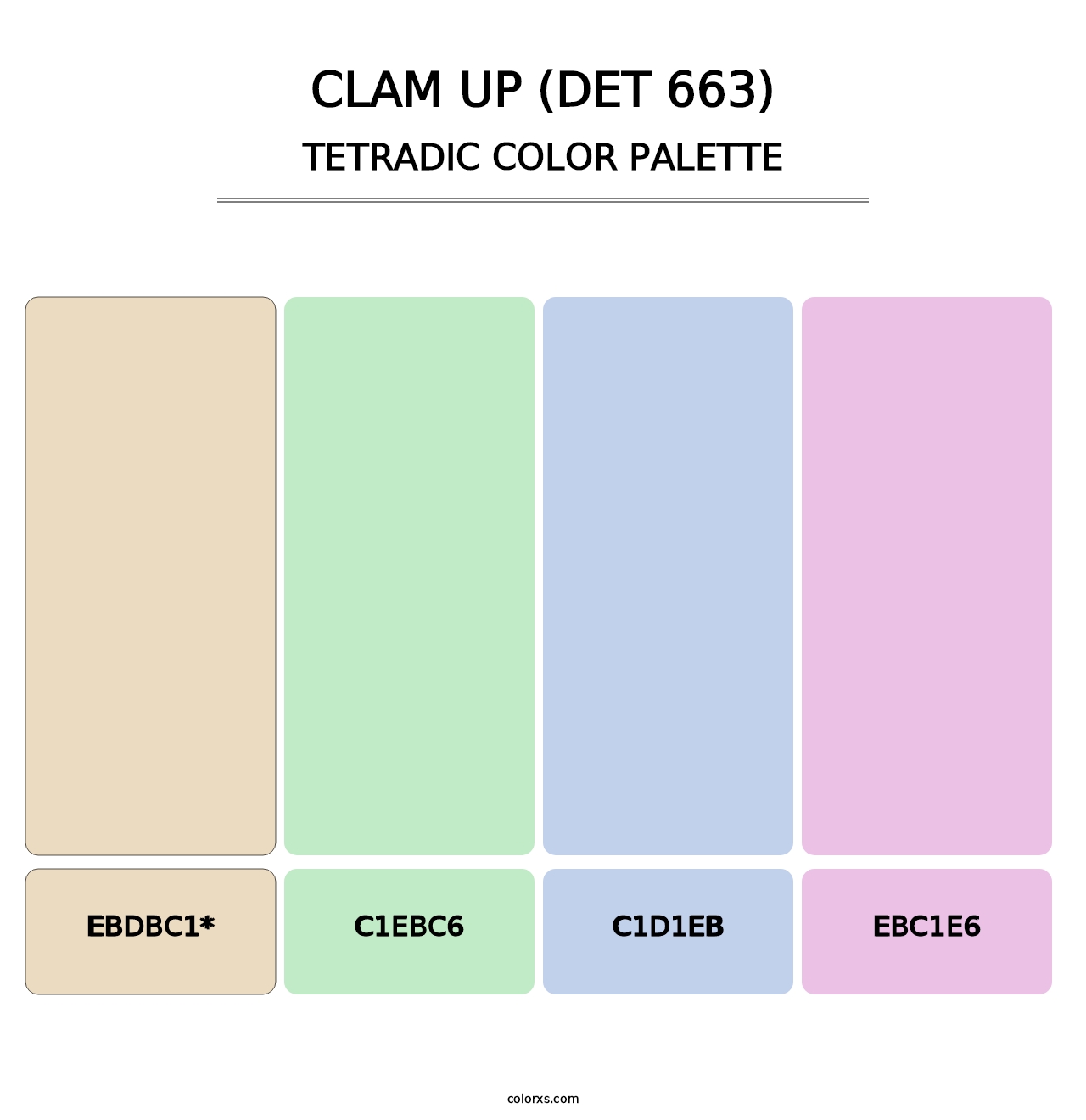 Clam Up (DET 663) - Tetradic Color Palette