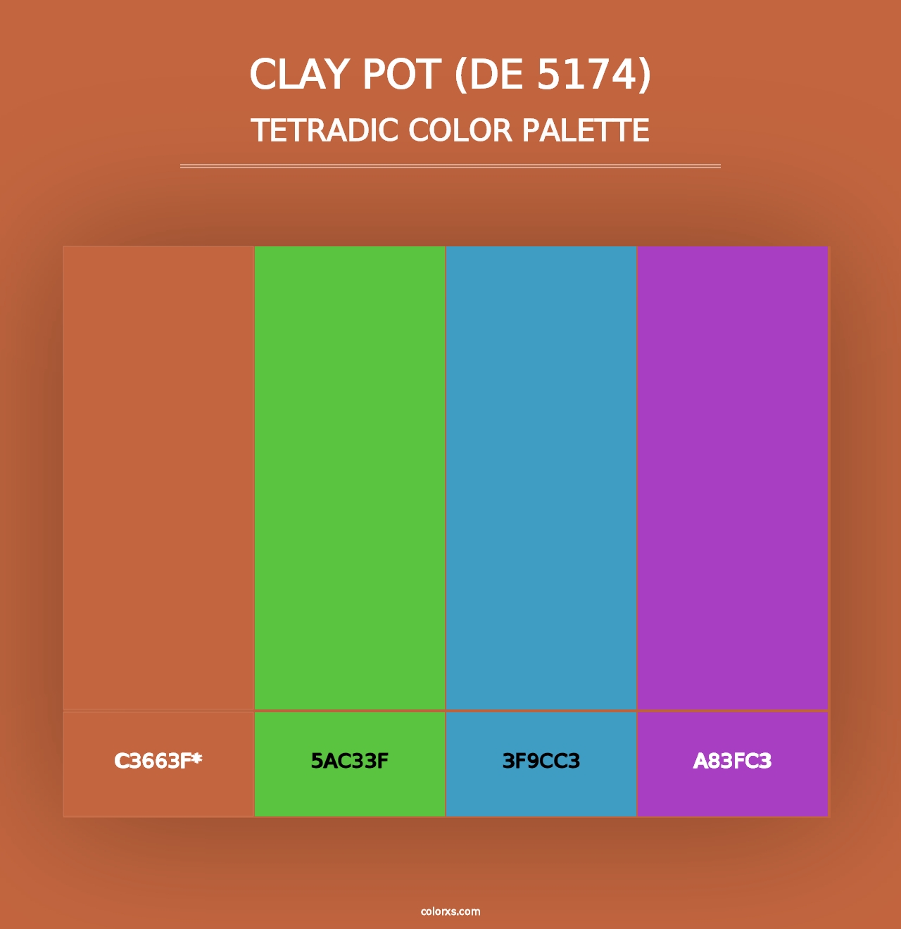 Clay Pot (DE 5174) - Tetradic Color Palette