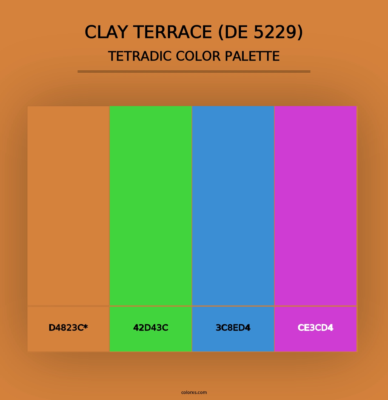 Clay Terrace (DE 5229) - Tetradic Color Palette