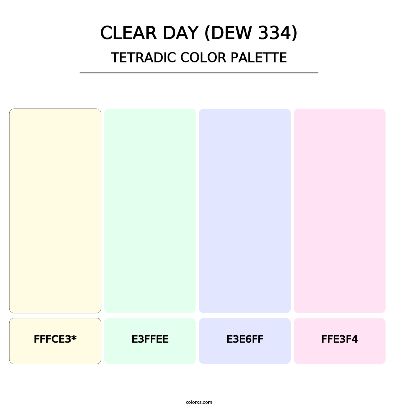 Clear Day (DEW 334) - Tetradic Color Palette